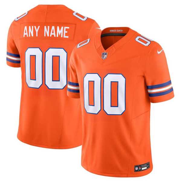 Mens Denver Broncos Active Player Custom Orange Mile High Collection F.U.S.E. 1977 Throwback Vapor Limited Stitched Jersey